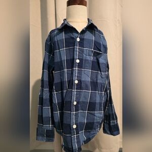 Old Navy Navy Blue Plaid Shirt